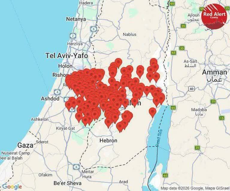 شلیک سومین موج موشک‌های ایران به مرکز اسرائیل در بامداد پنجشنبه + فیلم (۱۴ اسفند ۱۴۰۴)
