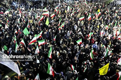 گزارش تصویری | اجتماع مردم مشهد در خونخواهی قائد امت در خیابان هاشمیه