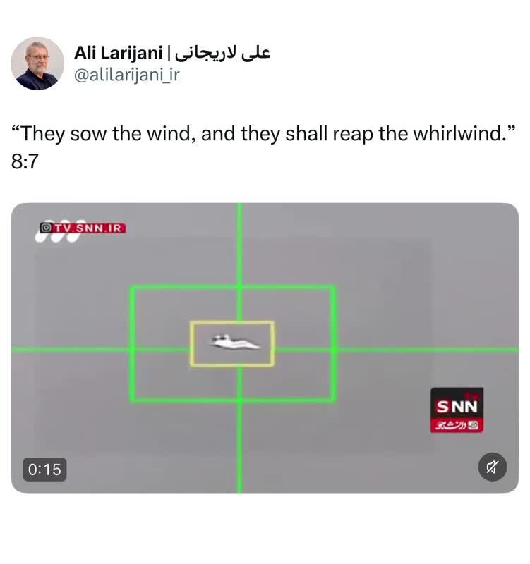 لاریجانی: آن‌ها باد می‌کارند و طوفان درو خواهند کرد