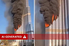 جعل تصاویر انفجار ناشی از حملات آمریکایی-صهیونی به ایران با هوش مصنوعی