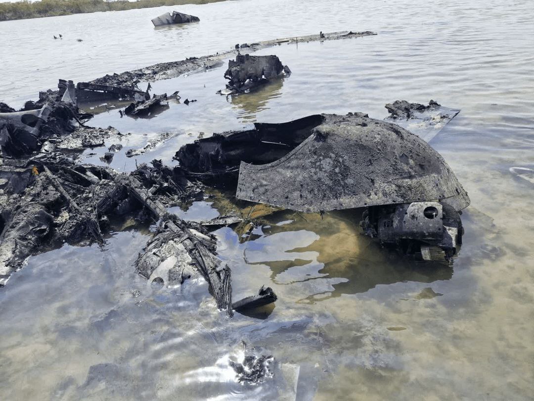 انهدام پهپاد هرمس در سواحل هرمزگان (16 اسفند 1404) + تصاویر