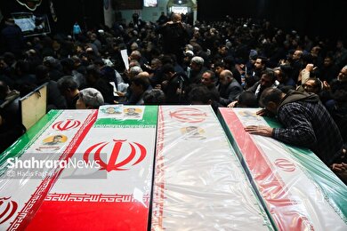 گزارش تصویری | مراسم تشییع پیکر ۴ شهید دفاع از وطن در مشهد