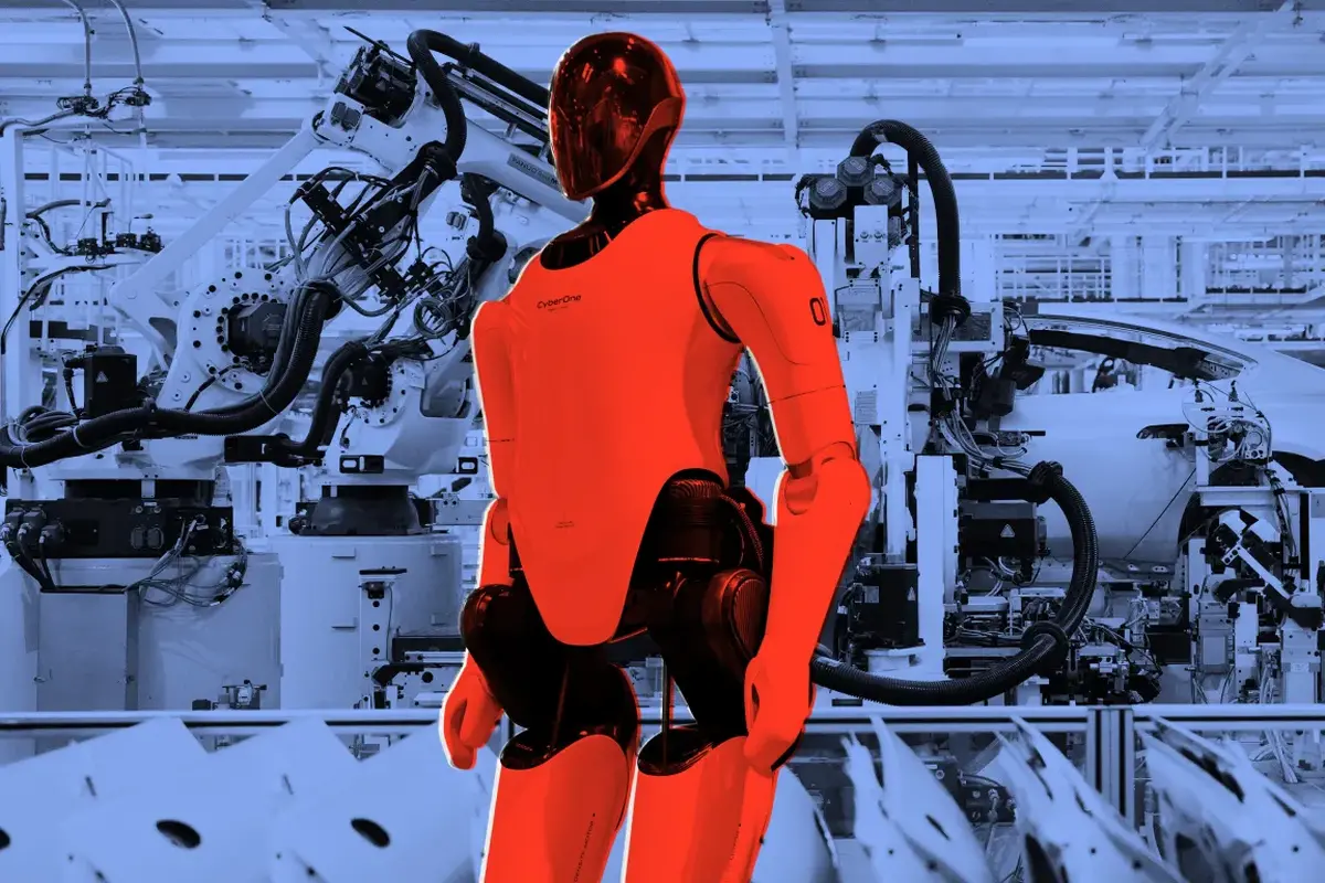 استفاده از ربات&zwnj;های انسان&zwnj;نمای شیائومی در کارخانه تولید خودرو&zwnj;های برقی