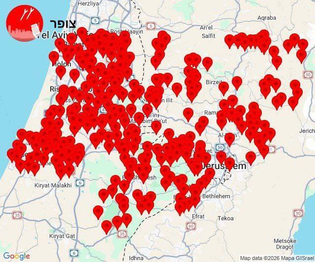 آغاز موج جدید حملات موشکی ایران به سرزمین‌های اشغالی (۲۳ اسفند ۱۴۰۴)