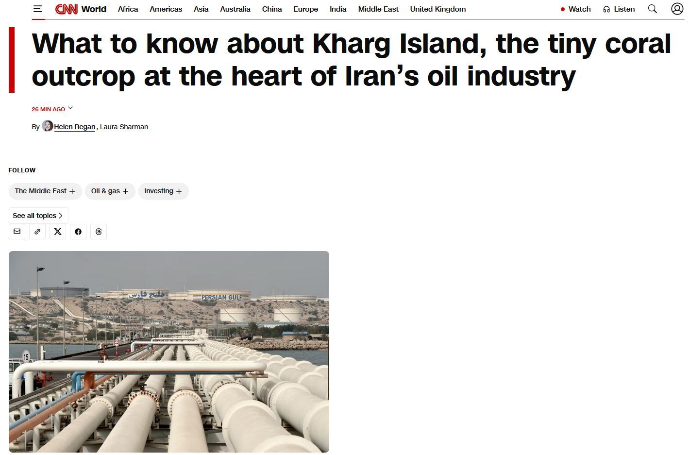 اهمیت جزیره خارک از نگاه رسانه‌های آمریکایی | «خارک» قلب صنعت نفت ایران