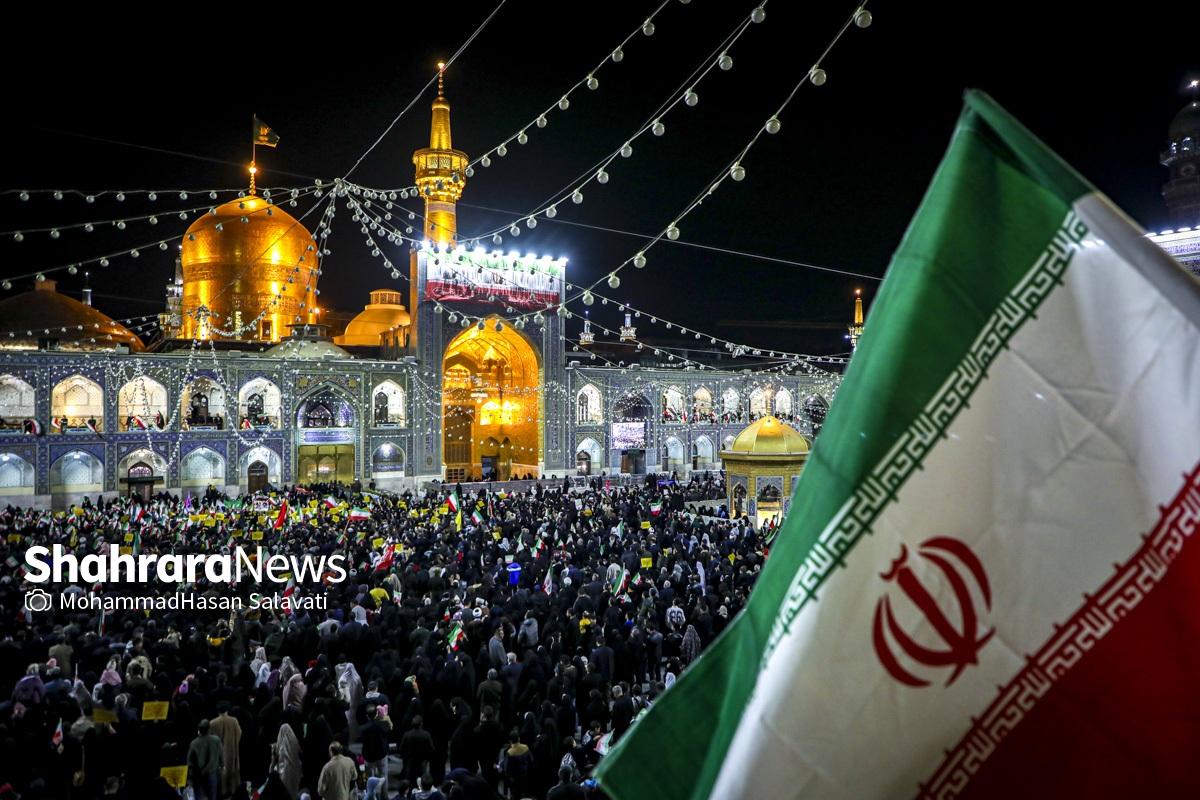 گزارش تصویری | اجتماع مردم مشهد در محکومیت حملات آمریکایی، صهیونی به ایران در حرم مطهر رضوی