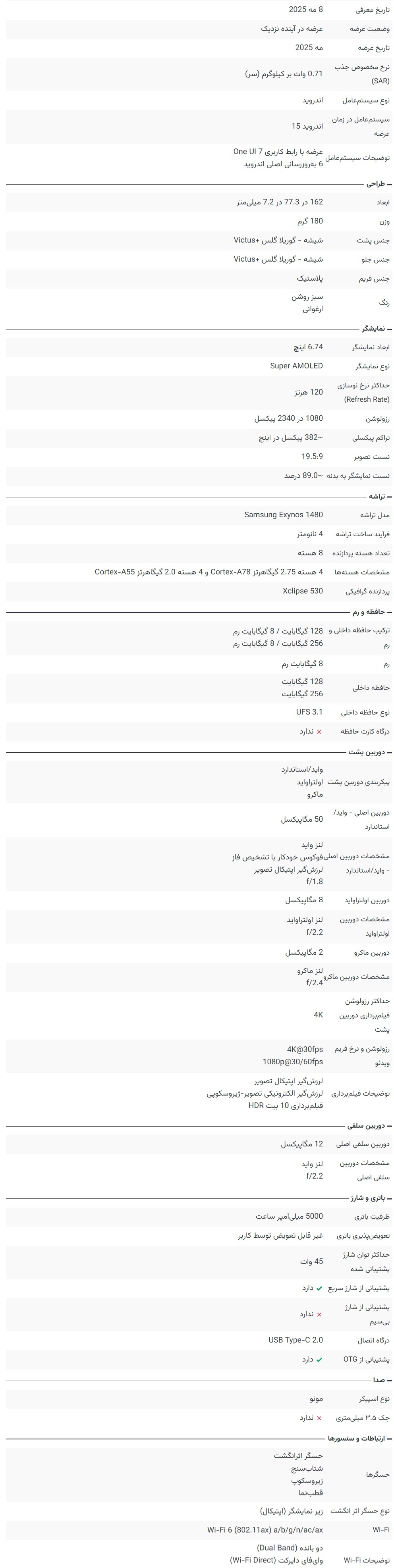 گلکسی F56 سامسونگ رونمایی شد + مشخصات و قیمت