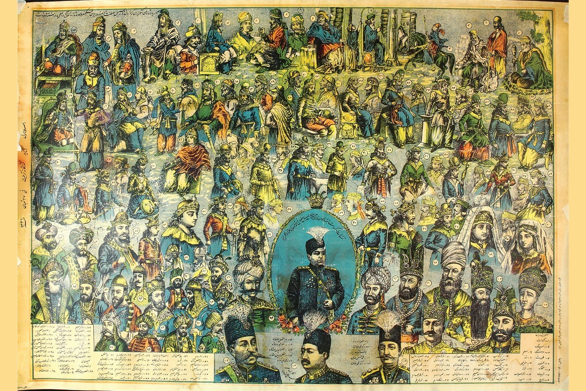 نگاهی به گراور پادشاهان ایرانی که به سفارش محمدعلی تربیت وبه قلم حسین طاهرزاده بهزاد در ترکیه کشیده شده است.