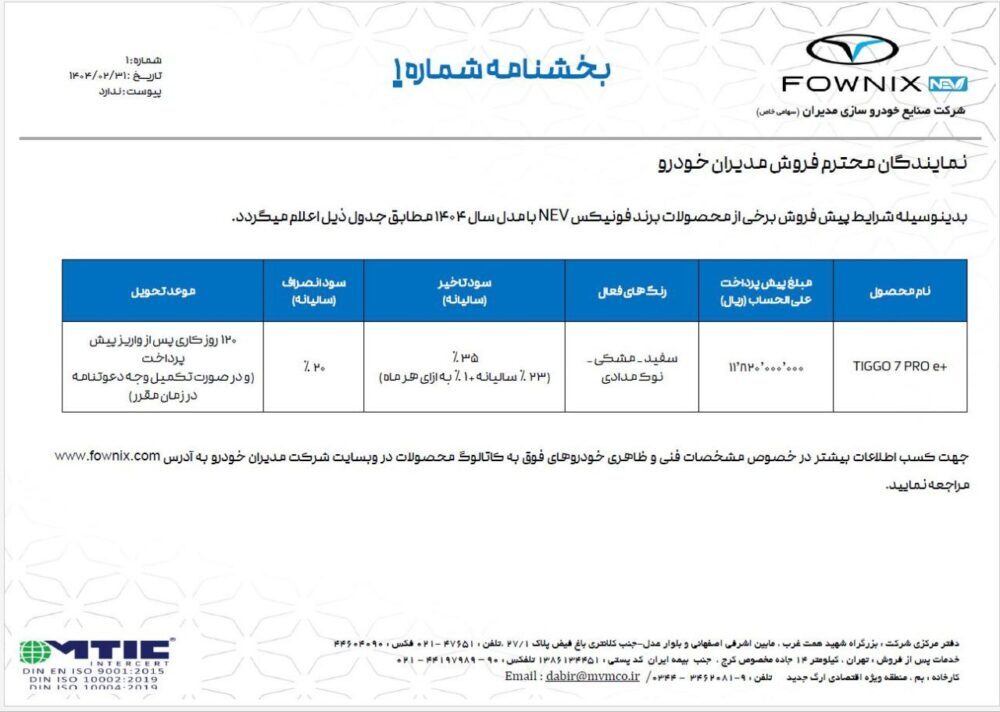 شرایط فروش علی الحساب محصولات مدیران خودرو اعلام شد