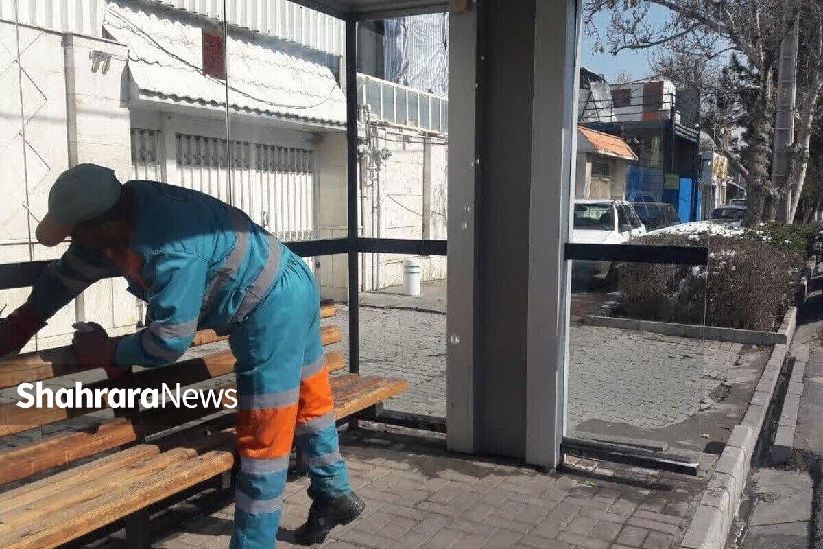 یکی از شهروندان مشهدی با ارسال تصویری از انجام نظافت یک ایستگاه اتوبوس در خیابان بعثت مشهد از زحمات پاکبانان شهر قدردانی کرد.
