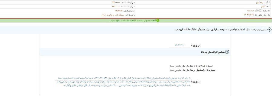 مهم‌ترین اخبار بورسی کدال امروز (سه‌شنبه ۱۲ خرداد ۱۴۰۴)
