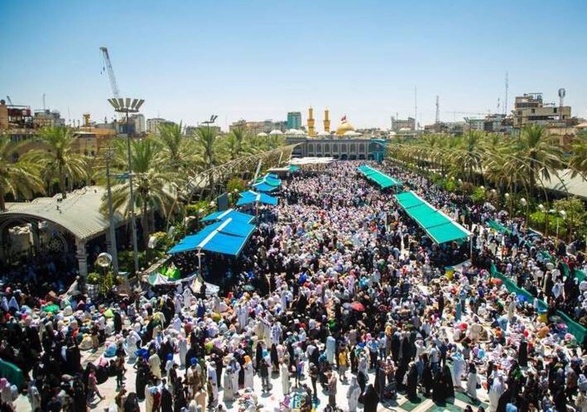 نمای هوایی از اجتماع زائران در کربلا و حال‌وهوای روز عرفه در عراق را ببینید.