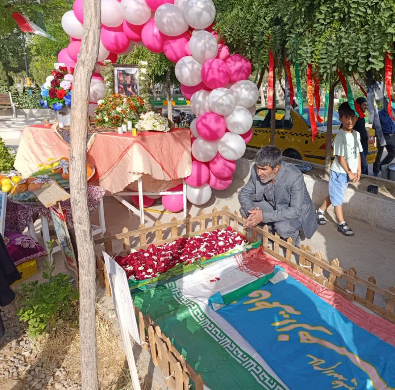 برگزاری مراسم تولد شهید مرزبانی در بهشت‌رضا(ع) مشهد