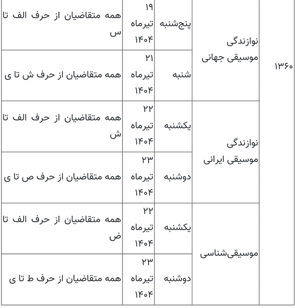 اعلام زمان برگزاری آزمون عملی و تشریحی کارشناسی‌ارشد ناپیوسته سال ۱۴۰۴
