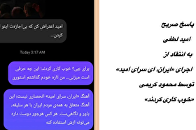 واکنش امید لطفی به مداحی «ایران، سرای امید»؛ خوب کاری کردند