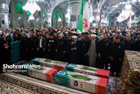 وداع باشکوه مردم مشهد با شهیدان جنایت صهیونی (۲ تیر ۱۴۰۴) + فیلم