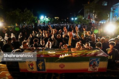 گزارش تصویری | آئین بدرقه پیکر شهید سید حسن حسینی نژاد در مشهد