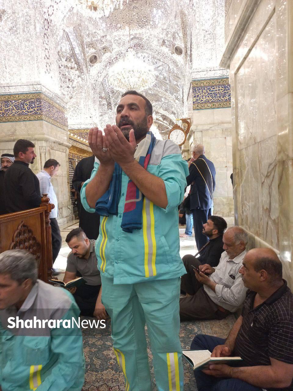 فیروزه‌پوشان رضوی در پناه گنبد‌های زرد کاظمین+ عکس