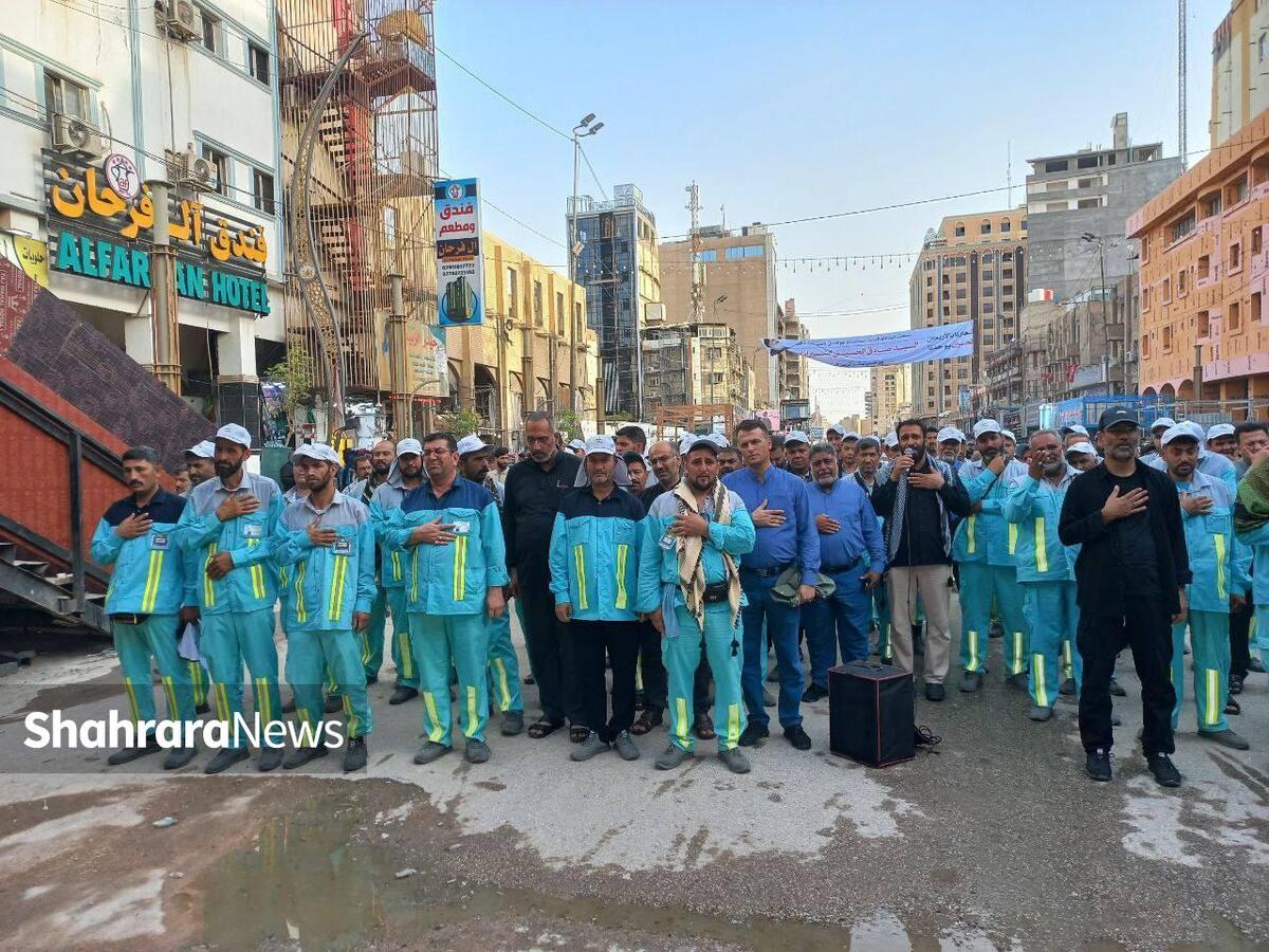 آغاز خدمت‌رسانی پاکبانان مشهدی به زائران اربعین از فردا در نجف +عکس