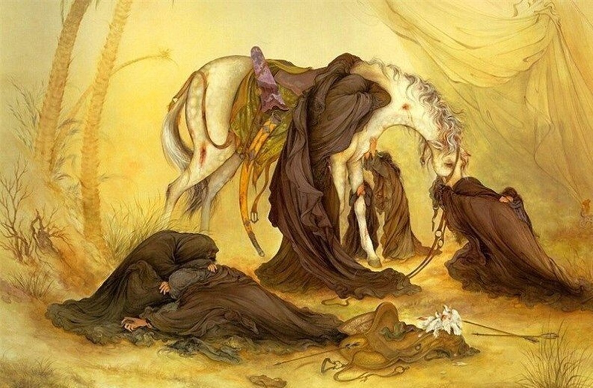درباره نقش زنان در آثار زنده یاد استاد فرشچیان| بانوان در شاهکار عصر عاشورا «چارچوب‌ساز فضای مرثیه» هستند