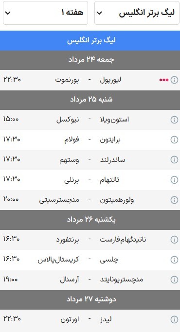 زمان آغاز بازی‌های ۵ لیگ معتبر اروپایی در فصل ۲۶-۲۰۲۵ + برنامه هفته اول