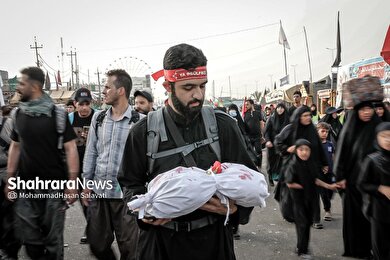گزارش تصویری | در مسیر کربلا، به یاد کودکان غزه