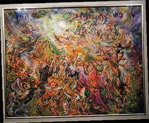 نگاهی به آثار ماندگار زنده یاد محمود فرشچیان در موزه حرم مطهر رضوی | جلوه‌های آسمانی در آستان رضا (ع)