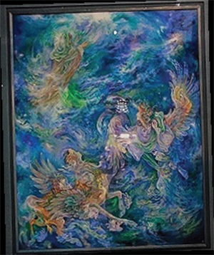 نگاهی به آثار ماندگار زنده یاد محمود فرشچیان در موزه حرم مطهر رضوی | جلوه‌های آسمانی در آستان رضا (ع)