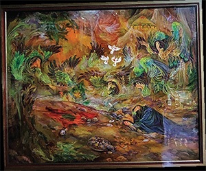 نگاهی به آثار ماندگار زنده یاد محمود فرشچیان در موزه حرم مطهر رضوی | جلوه‌های آسمانی در آستان رضا (ع)