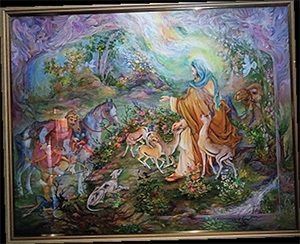 نگاهی به آثار ماندگار زنده یاد محمود فرشچیان در موزه حرم مطهر رضوی | جلوه‌های آسمانی در آستان رضا (ع)