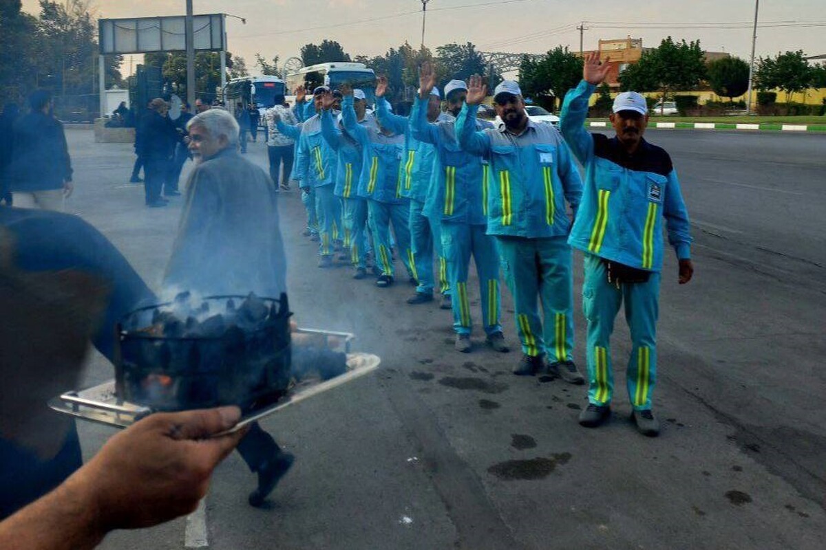 اربعین ۱۴۰۴، خادمان رضوی در مسیر شهر علوی