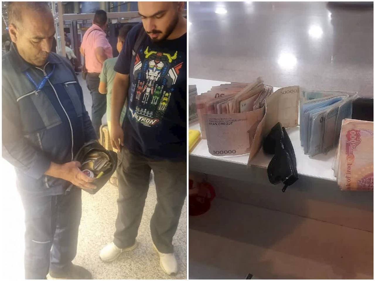 کارگر پاکدست فرودگاه مشهد کیف پول یک میلیاردی را به صاحبش بازگرداند