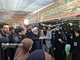 بازدید رئیس قوه‌قضائیه از موکب‌های خدمت‌رسان به زائران پیاده امام‌رضا(ع) در مشهد + فیلم و عکس