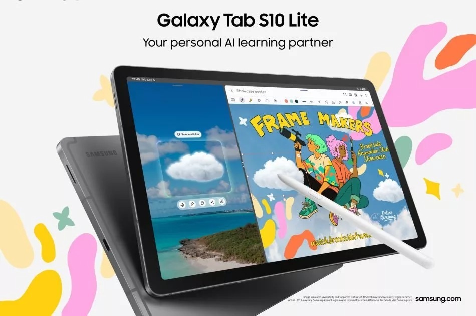 تبلت گلکسی تب S10 لایت رونمایی شد + مشخصات و قیمت