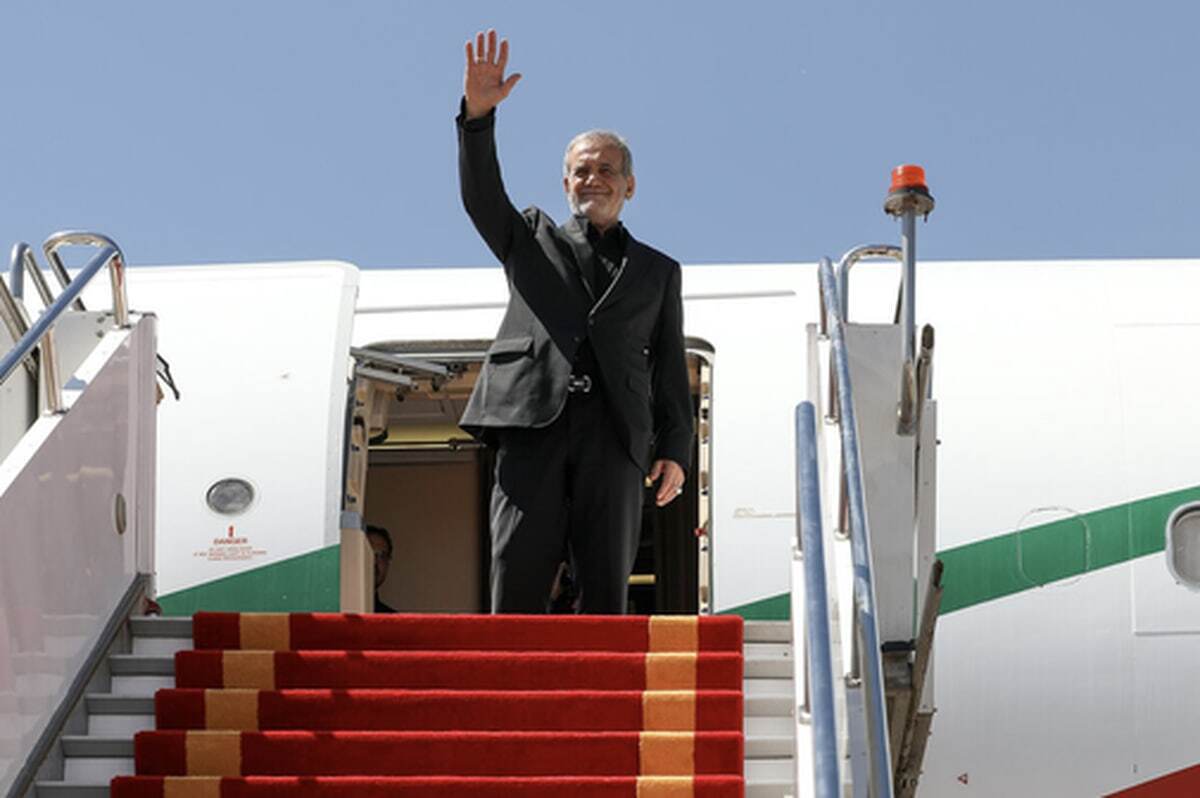 پزشکیان ایران را به مقصد چین ترک کرد (۹ شهریور ۱۴۰۴)