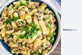 آموزش آشپزی کودک | سالاد قارچ و سیب‌زمینی