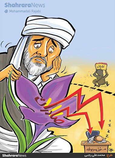 کارتون | کاهش بیش از ۵۵ درصدی ارزش صادرات زعفران در ۷ سال گذشته