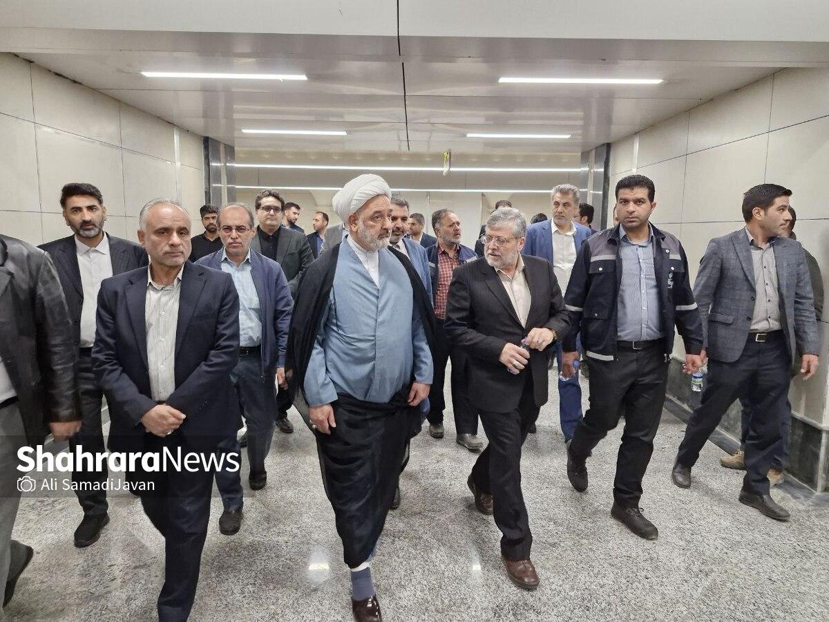 بازدید بازرس کل خراسان رضوی و شهردار مشهد مقدس از پروژه خط ۳ مترو مشهد