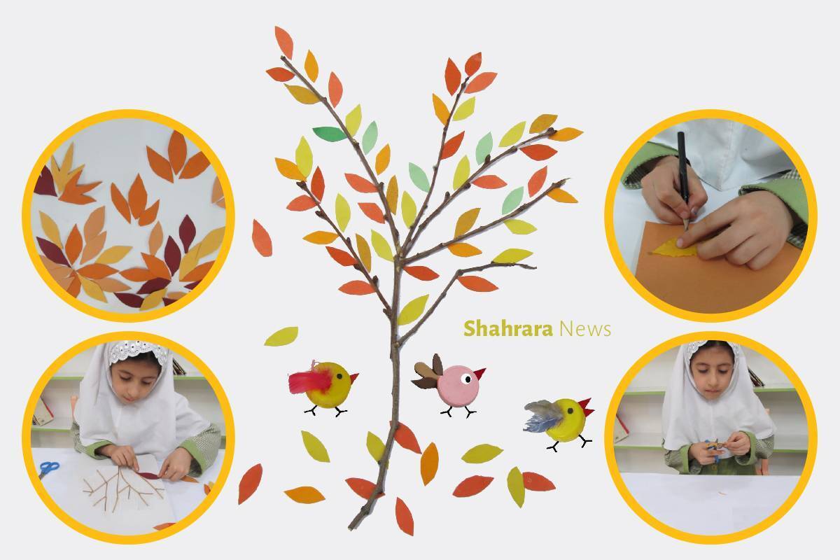 آموزش کاردستی | درخت رنگارنگ