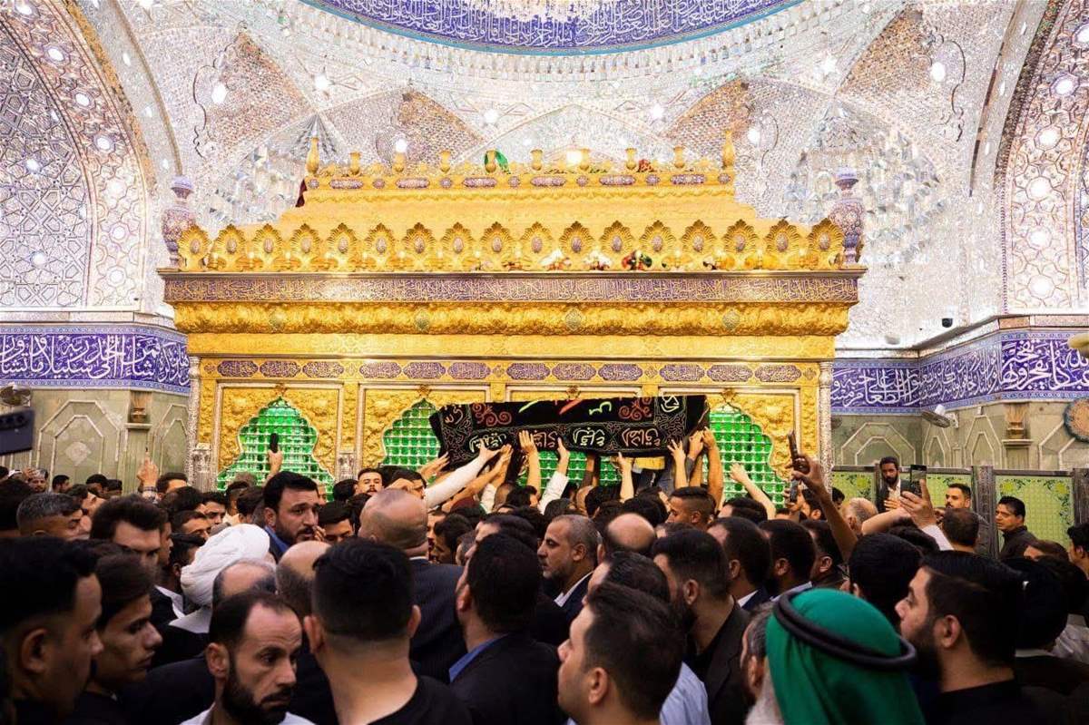 پیکر همسر آیت‌الله سیستانی، مرجع عالیقدر شیعیان در کربلا تشییع شد.