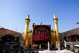 ویدئو | حرم امیرالمومنین(ع) در آستانه ایام فاطمیه سیاهپوش شد