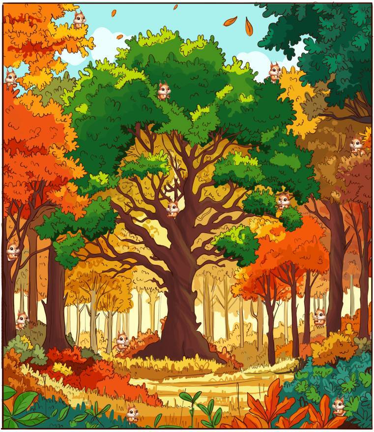 سرگرمی با بگرد و پیدا کن | سنجاب‌ها را پیدا کن