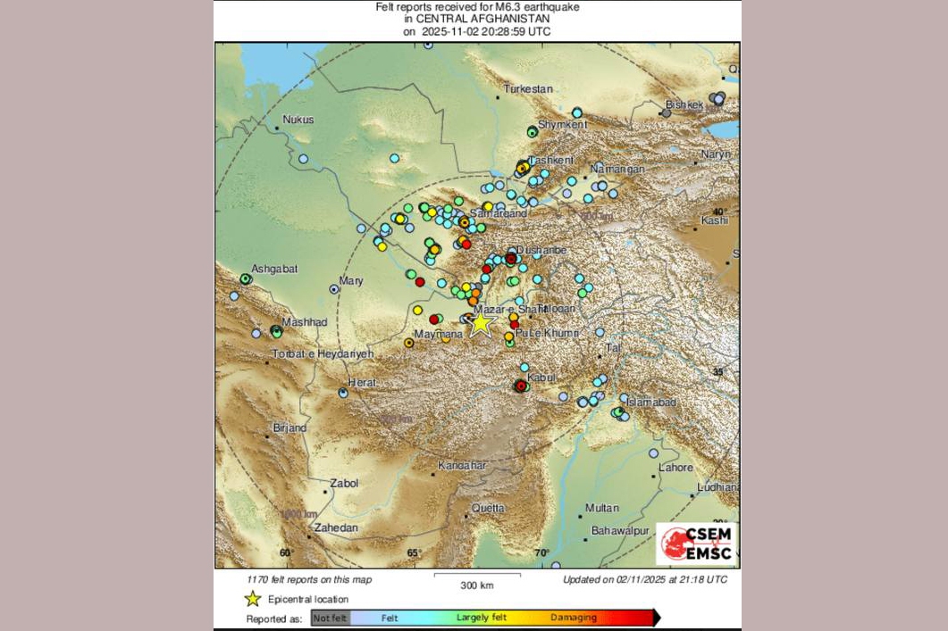 آخرین اخبار از زلزله ۶/۳ ریشتری افغانستان (۱۲ آبان ۱۴۰۴) + فیلم و عکس