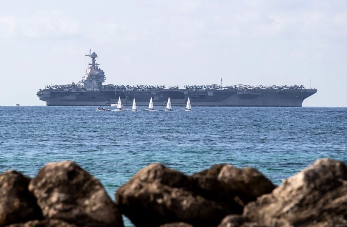 ورود بزرگ‌ترین ناو هواپیمابر آمریکا به دریای کارائیب