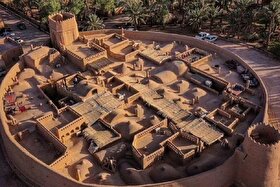 ویدئو| نمایی هوایی از قلعه باقرآباد بافق