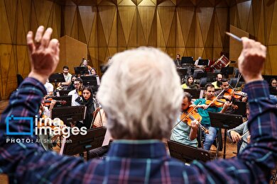 گزارش تصویری | تمرین ارکستر موسیقی ملی ایران