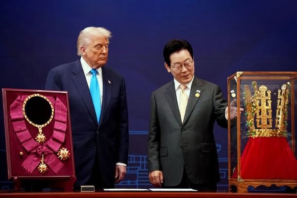 بالاترین نشان کره جنوبی به ترامپ اهدا شد + فیلم