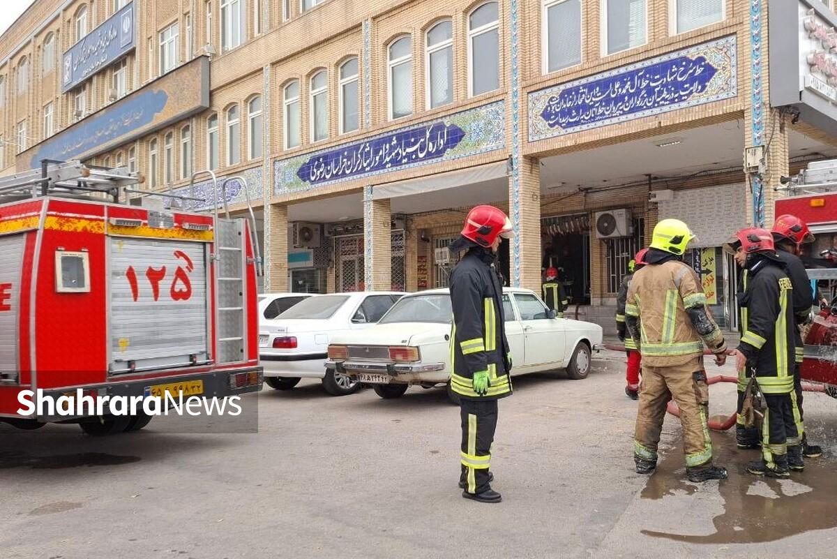 حریق در بلوار مدرس مشهد مهار شد + عکس و فیلم (۹ آبان ۱۴۰۴)