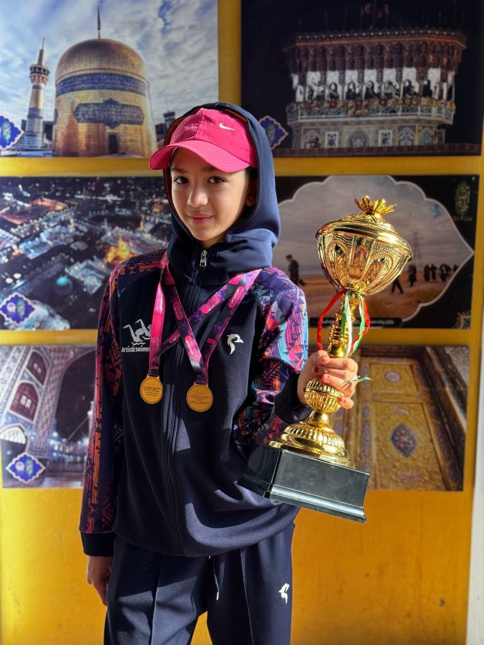 ادامه افتخار آفرینی دختر نوجوان مشهدی در شنای هنری | ترنم تقی زاده در مسیر موفقیت