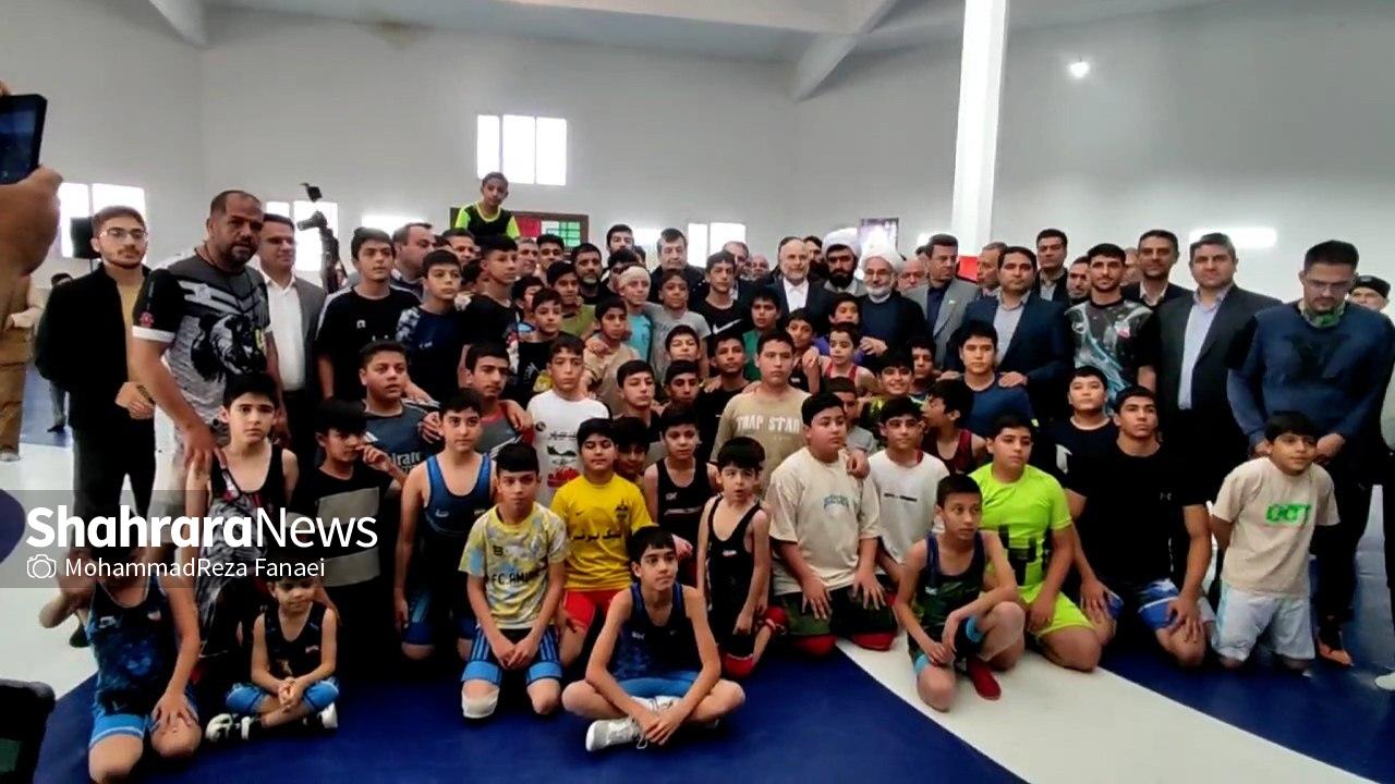 خانه کشتی طرقبه با حضور رئیس مجلس شورای اسلامی و وزیر ورزش به بهره‌برداری رسید+ عکس و فیلم (۱۴ آذر ۱۴۰۴)